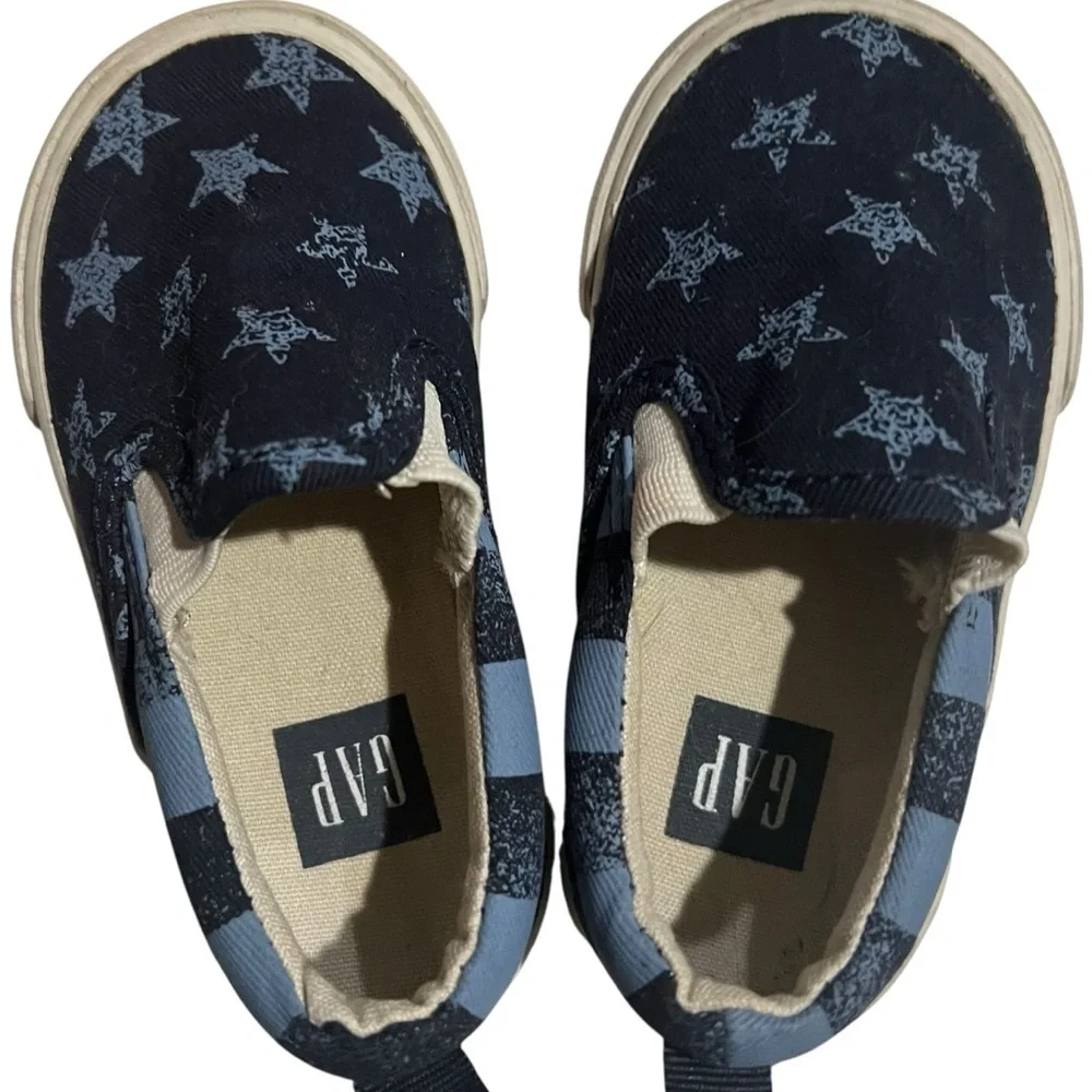 GAP Kids Blue Star Slip-On Sneakers - Size 5 Baby Shoes‎
